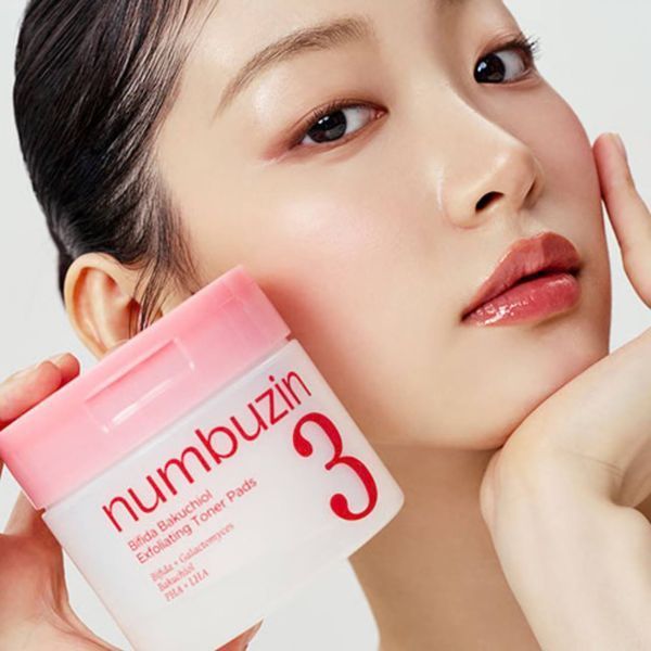 Відлущувальні тонер&ndash;пади з бакучіолом та кислотами Numbuzin No.3 Bifida Bakuchiol Exfoliating Toner Pads 70 шт cos287 фото