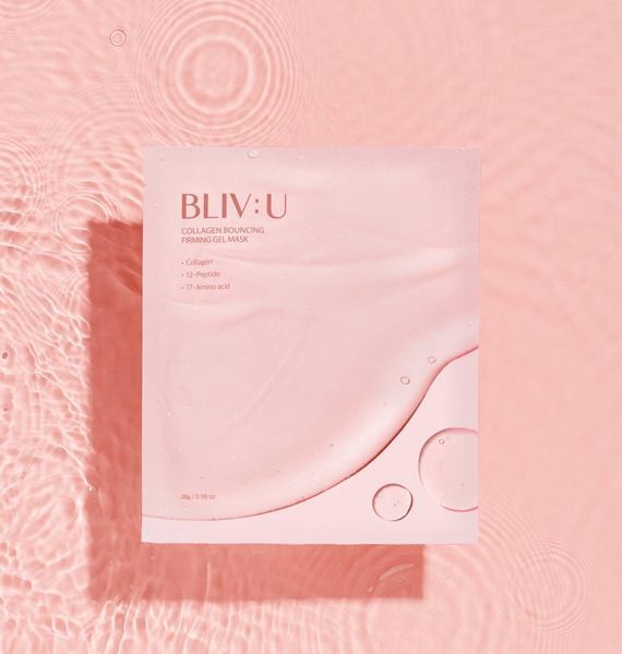 Гелева маска з колагеном BLIV:U Collagen Bouncing Firming Gel Mask cos249 фото