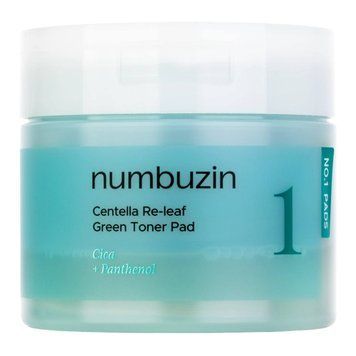 Заспокійливі тонер&ndash;пади з центеллою та пантенолом Numbuzin No.1 Centella Re-Leaf Green Toner Pad 70 шт cos288 фото
