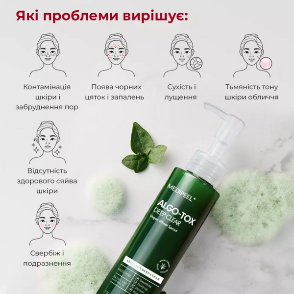 Гель для глибокого очищення шкіри з детокс дією Medi-Peel Algo-Tox Deep Clear cos549 фото