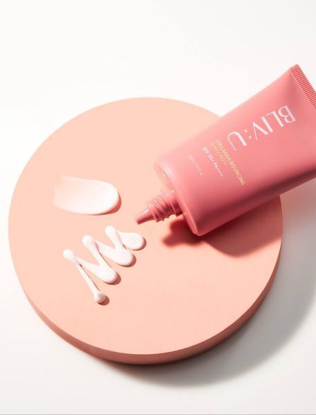 Сонцезахисний крем з колагеном BLIV:U Collagen Bouncing Sunscreen cos110 фото