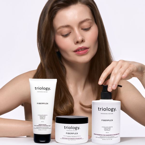 Відновлювальна маска для пошкодженого волосся Triology Fiberplex 330 мл  cos040 фото