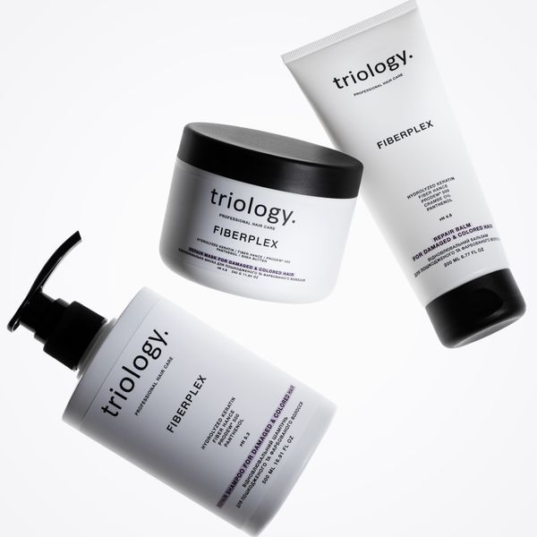 Відновлювальна маска для пошкодженого волосся Triology Fiberplex 330 мл  cos040 фото