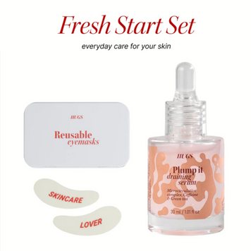 Набір догляду за шкірою HUGS Fresh Start Set масажна сироватка  + багаторазові патчі cos1050 фото