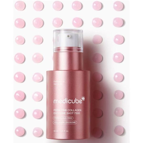 Регенеруюча сироватка з полінуклеотидами, екзосомами та спікулами MEDICUBE PDNR Pink Collagen Exosome Shot 7500 30 мл cos1026 фото