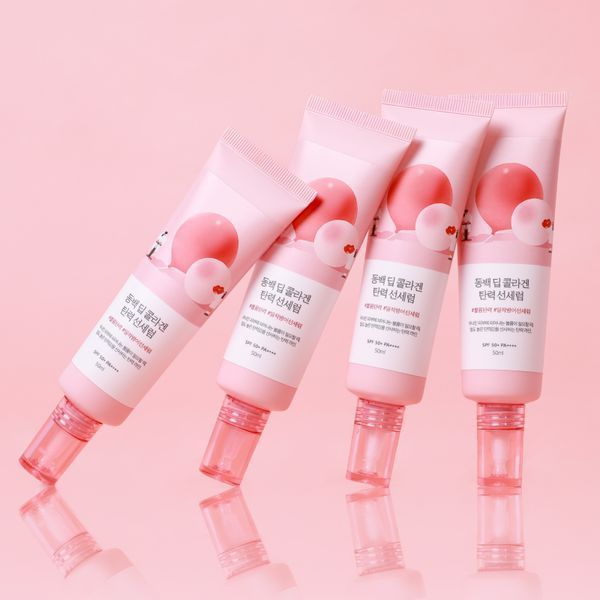 Сонцезахисна сироватка з колагеном ROUND LAB Camellia Deep Collagen Firming Sun Serum 50 мл cos960 фото