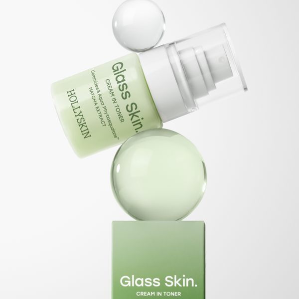 Кремовий тонер з церамідами та екстрактом матчі Hollyskin Glass Skin Cream in Toner 50 мл cos077 фото