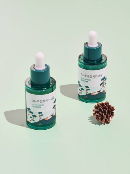 Заспокійлива сироватка з екстрактом голок сосни ROUND LAB Pine Calming Cica Ampoule cos91 фото