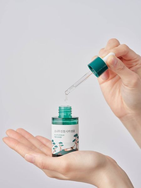 Заспокійлива сироватка з екстрактом голок сосни ROUND LAB Pine Calming Cica Ampoule cos91 фото