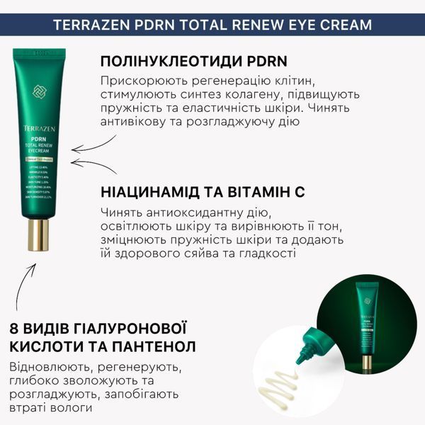 Антивіковий крем для шкіри під очима з полінуклеотидами PDRN Terrazen PDRN Total Renew Eye Cream 35 мл cos1127 фото