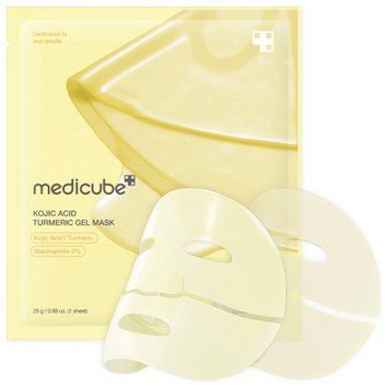 Освітлювальна гідрогелева маска з койєвою кислотою та куркумою Medicube Kojic Acid Turmeric Brightening Gel Mask  cos353 фото