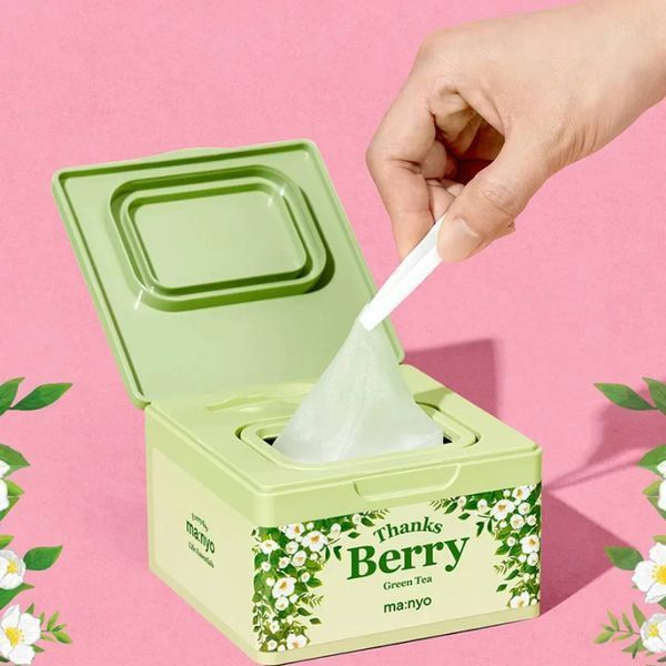 Набір тканинних масок із зеленим чаєм та центеллою Manyo Thanks Berry Green Tea Mask | 30 шт cos723 фото