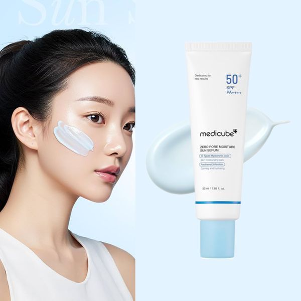 Зволожувальна сонцезахисна сироватка з гіалуроновим комплексом Medicube Zero Pore Hydrating Sun Serum SPF50+ 50 мл cos372 фото