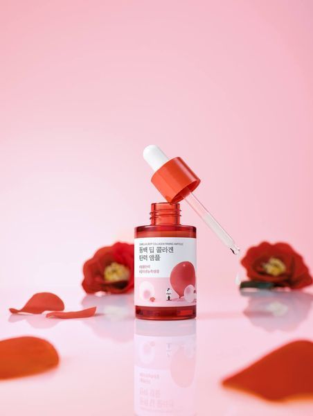 Концентрована сироватка з колагеном ROUND LAB Camellia Deep Collagen Firming Ampoule cos87 фото