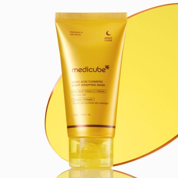 Нічна маска-плівка з койєвою кислотою та куркумою Medicube Kojic Acid Turmeric Night Wrapping Mask 75 мл cos286 фото