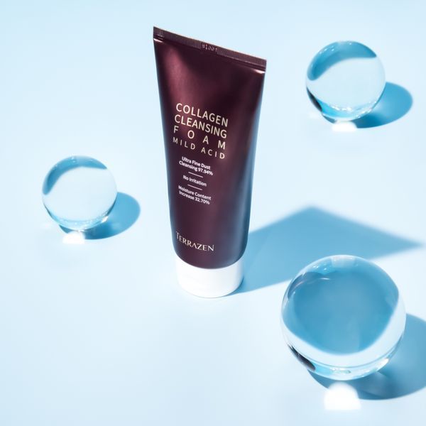 Мʼяка пінка для очищення шкіри з колагеном Terrazen Collagen Cleansing Foam Mild Acid 140 мл cos1132 фото
