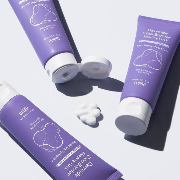 Відновлююча нічна маска з центеллою Purito Seoul Dermide Cica Barrier Sleeping Pack cos246 фото
